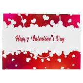 Heerlijk Gelukkig Valentijnsdag Harten Grote Gift  Large Cadeautasje (Achterkant)