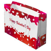 Heerlijk Gelukkig Valentijnsdag Harten Grote Gift  Large Cadeautasje (Achterkant Gekanteld)
