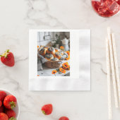 "Heerlijk geurige papaverzaad rollen in een mand Servet (Insitu)