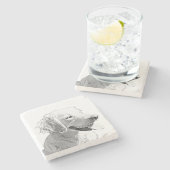 Heerlijk Golden Retriever Marble Onderzetter (Zijkant)