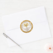 Heerlijk Goud en Wit Gelukkig Jubileum Stickers (Envelop)