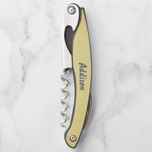 Heerlijk Grijs en Goud Kurkentrekker (Voorkant)