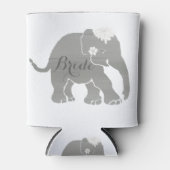 Heerlijk grijs  olifant bruid blikjeskoeler (Voorkant)