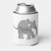 Heerlijk grijs  olifant bruid blikjeskoeler (Blikje Achterkant)