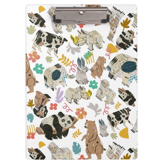Heerlijk grillig gerecycled kunstdier klembord (Voorkant)