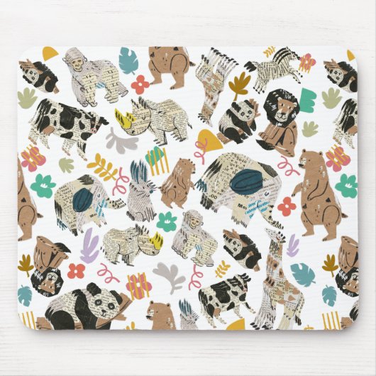 Heerlijk grillig gerecycled kunstdier muismat (Voorkant)
