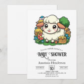 Heerlijk grillig schaap Baby shower Kaart (Voorkant / Achterkant)