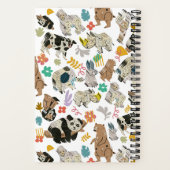 Heerlijk grillige gerecyclede kunst Animal Spiral Notitieboek (Achterkant)