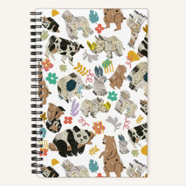Heerlijk grillige gerecyclede kunst Animal Spiral Notitieboek