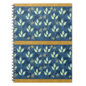 Heerlijk groen en blauw blad patroon notitieboek (Voorkant)