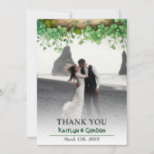 Heerlijk groen St Patricks Day trouwfoto Bedankkaart (Voorkant)