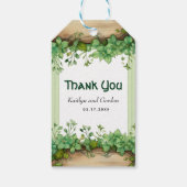 Heerlijk groen, strepen St. Patrick's Day bruiloft Cadeaulabel (Achterkant)