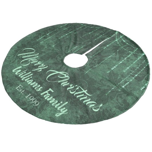 Heerlijk groen Vrolijk Kerstfeest Bloemen Fleece Kerstboom Rok (Gekanteld)