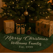 Heerlijk groen Vrolijk Kerstfeest Bloemen Fleece Kerstboom Rok