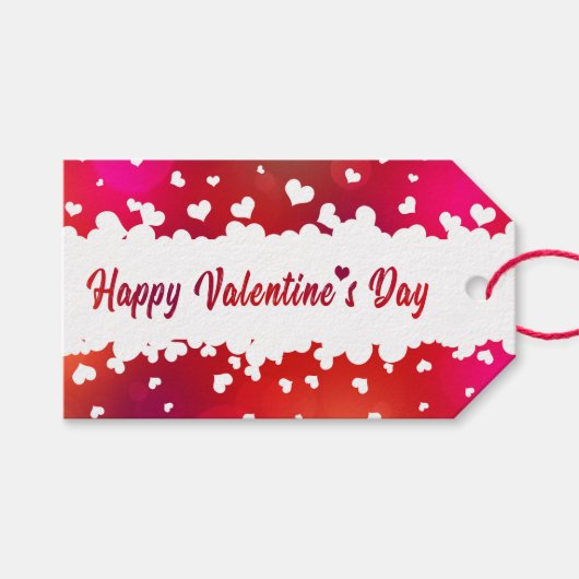 Heerlijk Happy Valentine's Day Hearts - Cadeau Lab Cadeaulabel (Voorkant (Horizontaal))