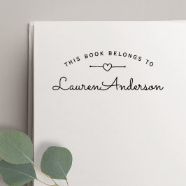 Heerlijk Hart Handgemaakt Boek behoort tot Bookpla Zelfinktende Stempel