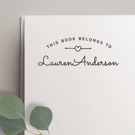 Heerlijk Hart Handgemaakt Boek behoort tot Bookpla Zelfinktende Stempel