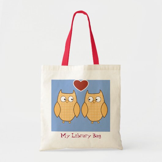 Heerlijk hart houdt van schattige kinder bibliothe tote bag (Voorkant)