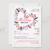 Heerlijk Hart Nieuwjaar Kerstvakantie Brunch Kaart (Voorkant)