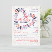 Heerlijk Hart Nieuwjaar Kerstvakantie Brunch Kaart (Staand voorkant)