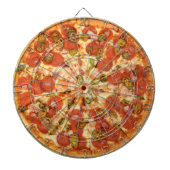 heerlijk heel pepperoni jalapeno pizza foto dartbord (Voorkant)