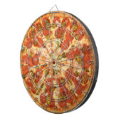 heerlijk heel pepperoni jalapeno pizza foto dartbord (Voorkant Rechts)