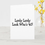 Heerlijk Heerlijk Kijk Wie 40 Is Geworden Zwart Kaart (Gele Bloem)