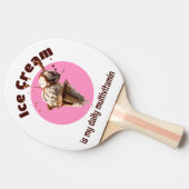 Heerlijk ijs is mijn dagelijkse multivitamine tafeltennisbatje (Zijkant)