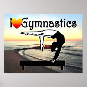 HEERLIJK IK HOU VAN GYMNASTIEK DESIGN POSTER