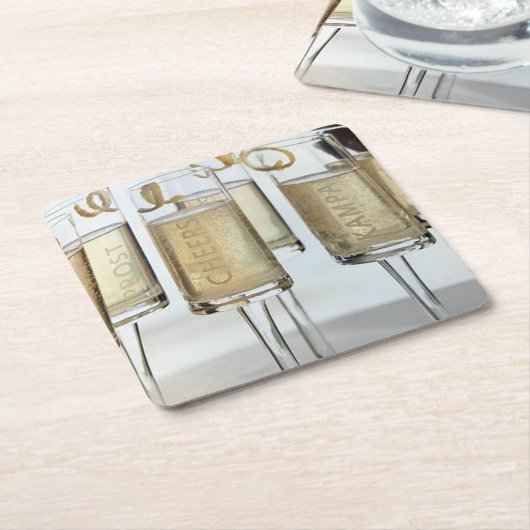 HEERLIJK *KERSTCHAMPAGNE* ONDERZETTER (Schuin)