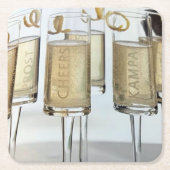 HEERLIJK *KERSTCHAMPAGNE* ONDERZETTER (Voorkant)