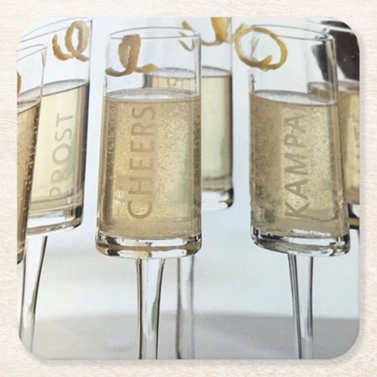 HEERLIJK *KERSTCHAMPAGNE* ONDERZETTER (Voorkant)