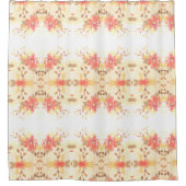 Heerlijk koraal bloeit douchegordijn (Voorkant)