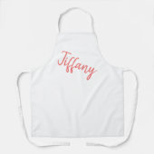 Heerlijk koraal en wit schort (Voorkant)