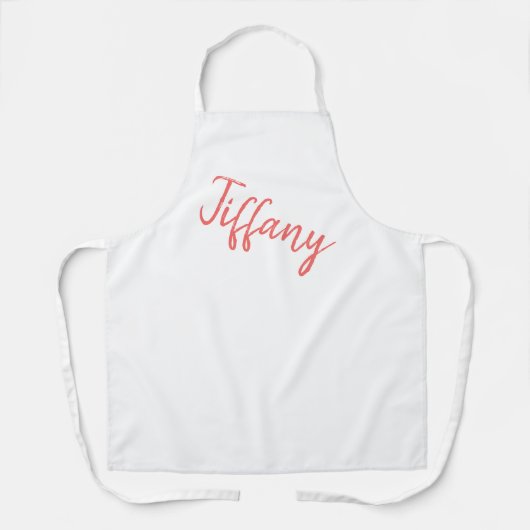 Heerlijk koraal en wit schort (Voorkant)