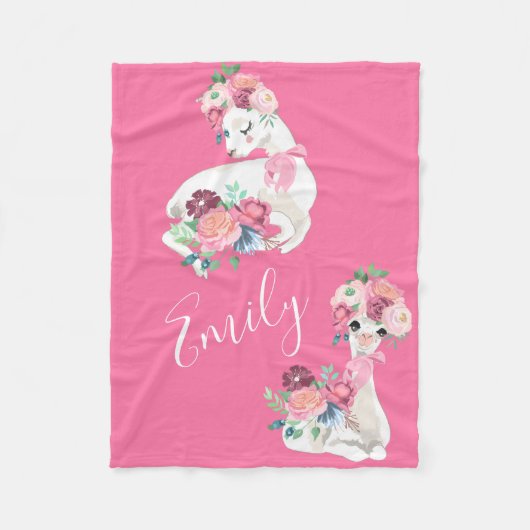 heerlijk lamapatroon vlootsdeken fleece deken (Voorkant)