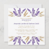 Heerlijk Lavendel & Tarwe repetitie diner Kaart (Voorkant)
