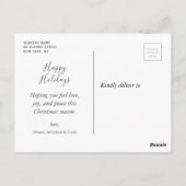 heerlijk leven | Modern handschrift Kerstmis Briefkaart (Achterkant)