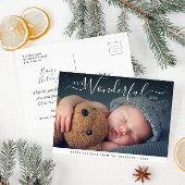 heerlijk leven | Modern handschrift Kerstmis Briefkaart