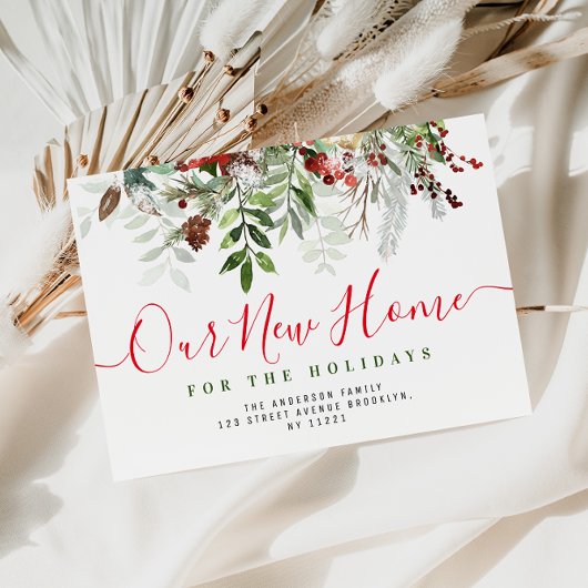 heerlijk leven rood & wit belettering Nieuw Home Briefkaart