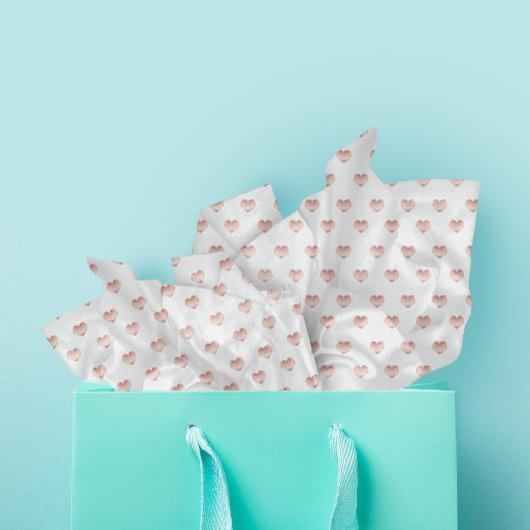 Heerlijk Licht Roze Roos Gouden Hart Patroon Tissuepapier