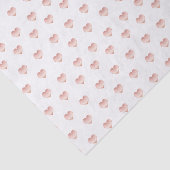 Heerlijk Licht Roze Roos Gouden Hart Patroon Tissuepapier (Detail)