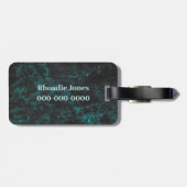 Heerlijk lichtblauw bagagelabel (Achterkant horizontaal)