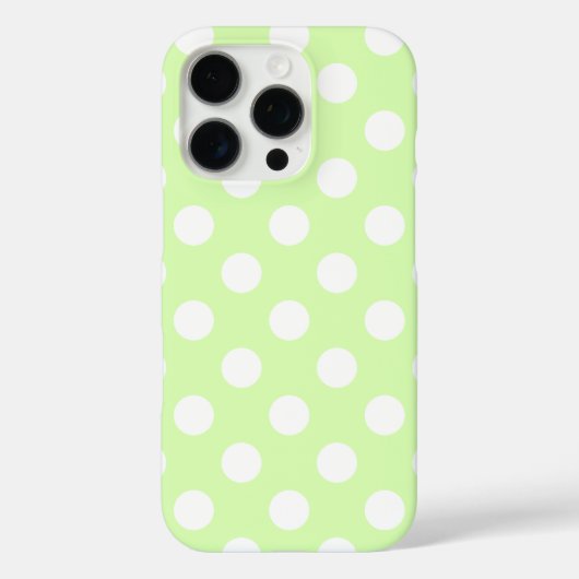 Heerlijk lichtgroen met grote witte stippen Case-Mate iPhone case (Achterkant)