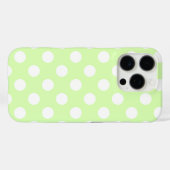 Heerlijk lichtgroen met grote witte stippen Case-Mate iPhone case (Achterkant (horizontaal))
