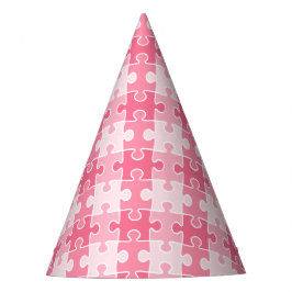 Heerlijk lief roze puzzels stuk feesthoedjes