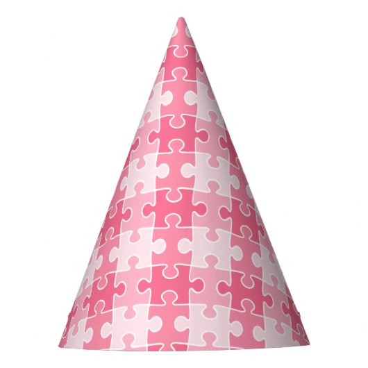 Heerlijk lief roze puzzels stuk feesthoedjes (Voorkant)
