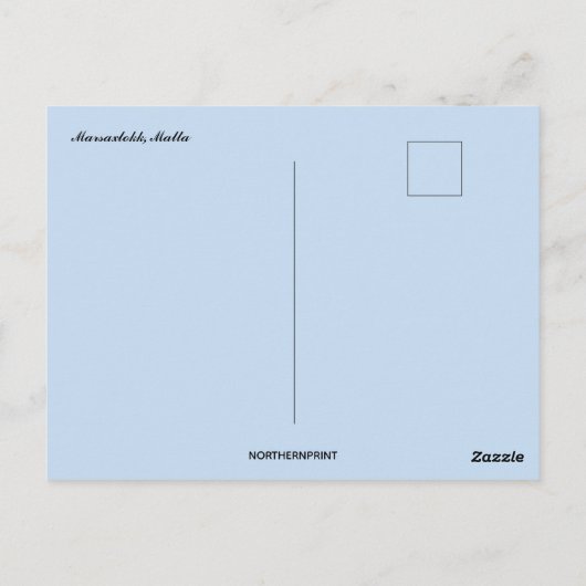 Heerlijk Marsaxlokk Malta Briefkaart (Achterkant)