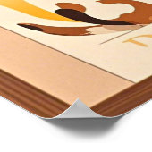 Heerlijk meisje en hond knuffel poster (Hoek)