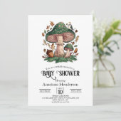 Heerlijk mystiek paddenstoel Baby shower Kaart (Staand voorkant)